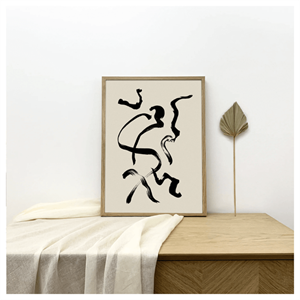 Matere 'Brush Dance' Screenprinted A3 Wall Print